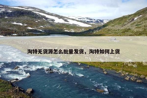 淘特无货源怎么批量发货，淘特如何上货