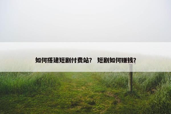 如何搭建短剧付费站？ 短剧如何赚钱？