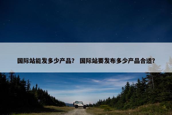 国际站能发多少产品？ 国际站要发布多少产品合适？
