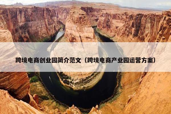 跨境电商创业园简介范文（跨境电商产业园运营方案）