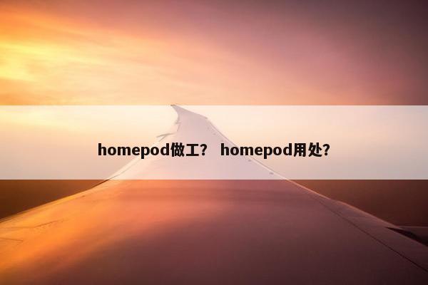 homepod做工？ homepod用处？