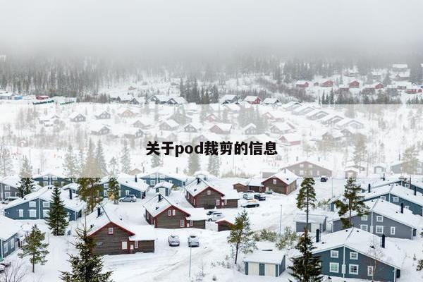 关于pod裁剪的信息