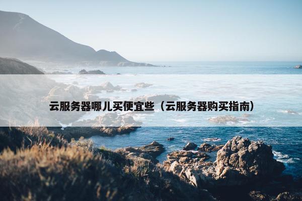 云服务器哪儿买便宜些（云服务器购买指南）