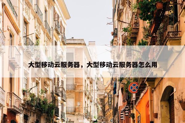 大型移动云服务器，大型移动云服务器怎么用