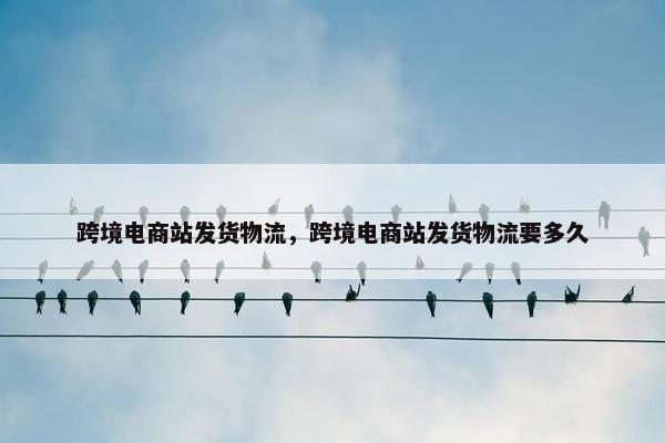 跨境电商站发货物流，跨境电商站发货物流要多久