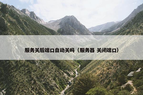服务关后端口自动关吗（服务器 关闭端口）