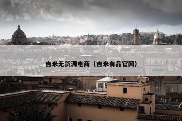 吉米无货源电商（吉米有品官网）
