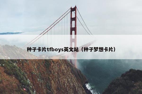 种子卡片tfboys英文站（种子梦想卡片）