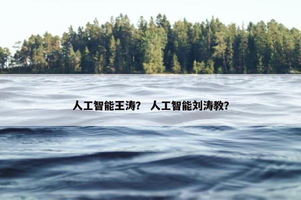 人工智能王涛？ 人工智能刘涛教？
