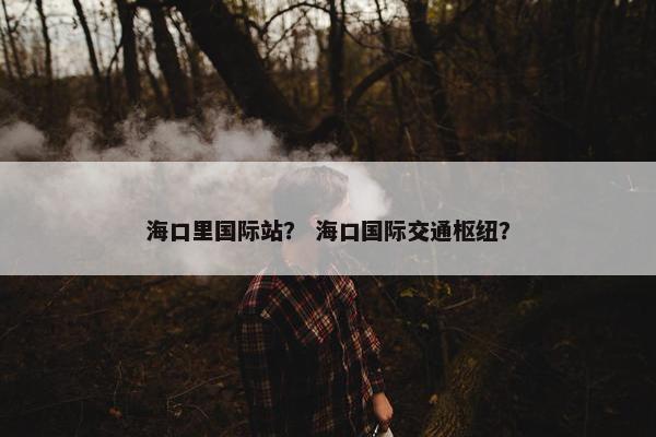海口里国际站？ 海口国际交通枢纽？