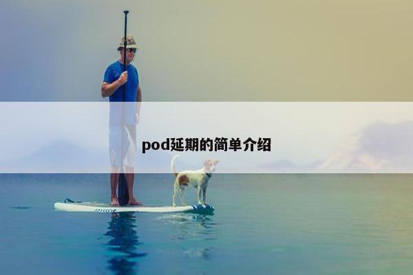 pod延期的简单介绍