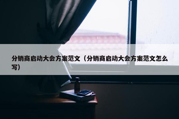 分销商启动大会方案范文（分销商启动大会方案范文怎么写）