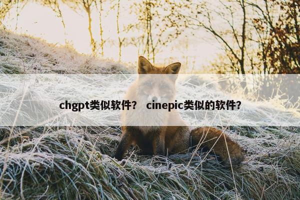 chgpt类似软件？ cinepic类似的软件？