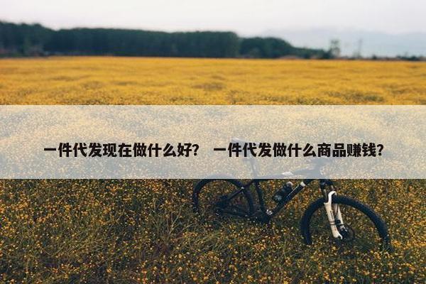 一件代发现在做什么好？ 一件代发做什么商品赚钱？