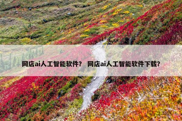 网店ai人工智能软件？ 网店ai人工智能软件下载？