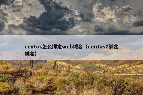 centos怎么绑定web域名（centos7绑定域名）