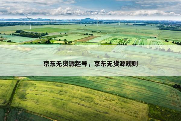 京东无货源起号，京东无货源规则