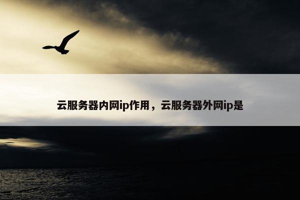 云服务器内网ip作用，云服务器外网ip是
