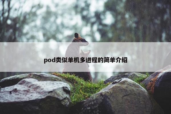 pod类似单机多进程的简单介绍