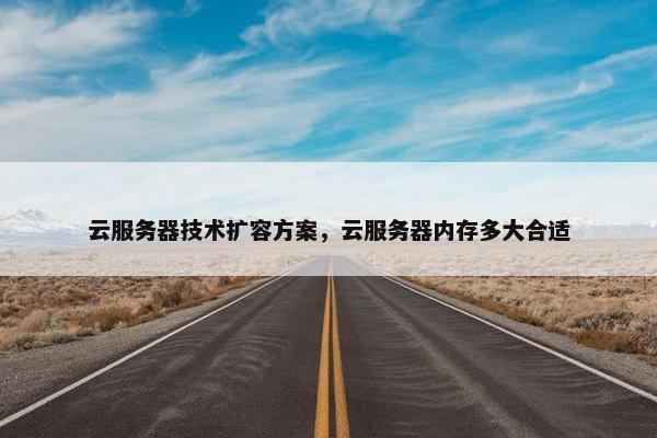 云服务器技术扩容方案，云服务器内存多大合适