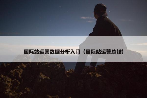 国际站运营数据分析入门（国际站运营总结）