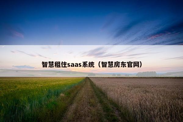 智慧租住saas系统（智慧房东官网）