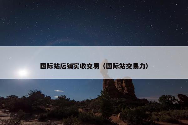 国际站店铺实收交易（国际站交易力）