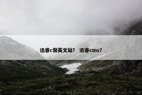 迅睿c做英文站？ 迅睿cms？