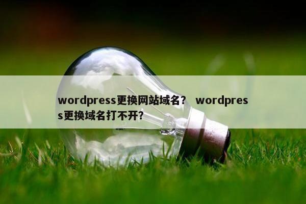 wordpress更换网站域名？ wordpress更换域名打不开？