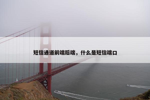 短信通道前端后端，什么是短信端口