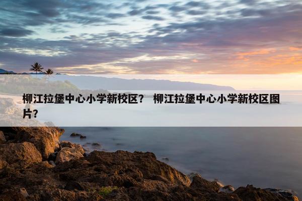 柳江拉堡中心小学新校区？ 柳江拉堡中心小学新校区图片？