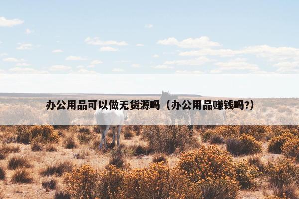 办公用品可以做无货源吗（办公用品赚钱吗?）