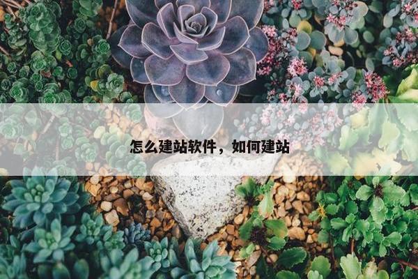 怎么建站软件，如何建站