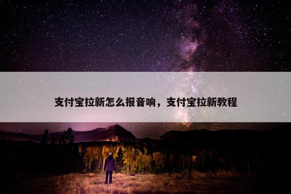 支付宝拉新怎么报音响，支付宝拉新教程