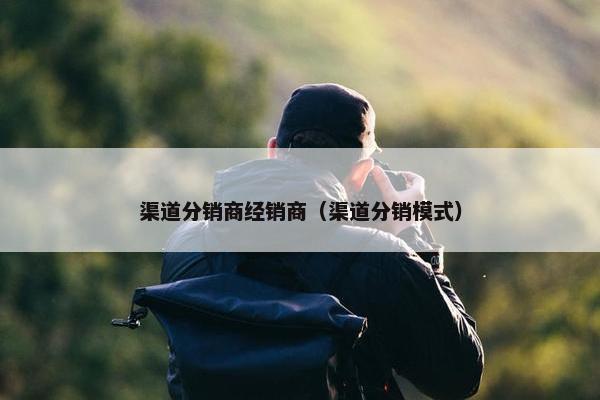 渠道分销商经销商（渠道分销模式）