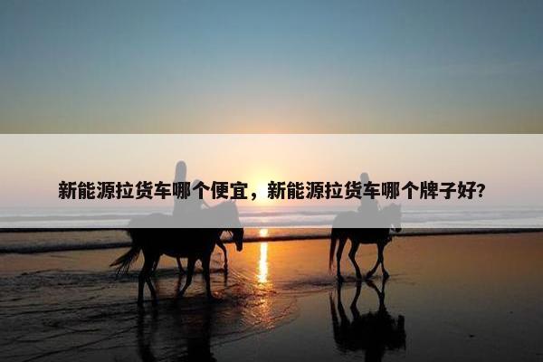 新能源拉货车哪个便宜，新能源拉货车哪个牌子好?