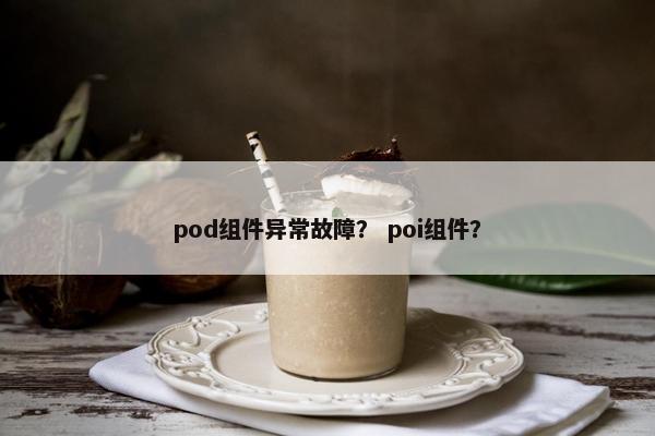 pod组件异常故障？ poi组件？