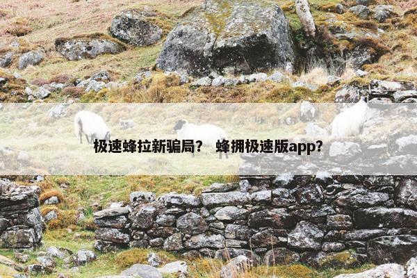 极速蜂拉新骗局？ 蜂拥极速版app？