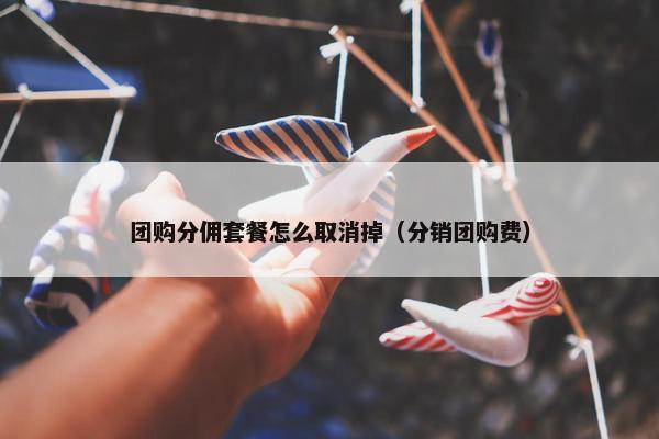 团购分佣套餐怎么取消掉（分销团购费）