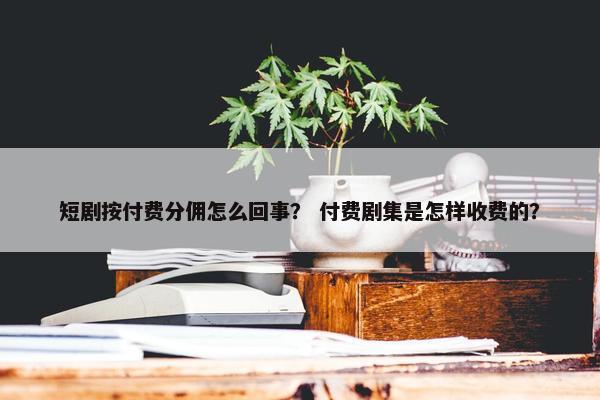短剧按付费分佣怎么回事？ 付费剧集是怎样收费的？