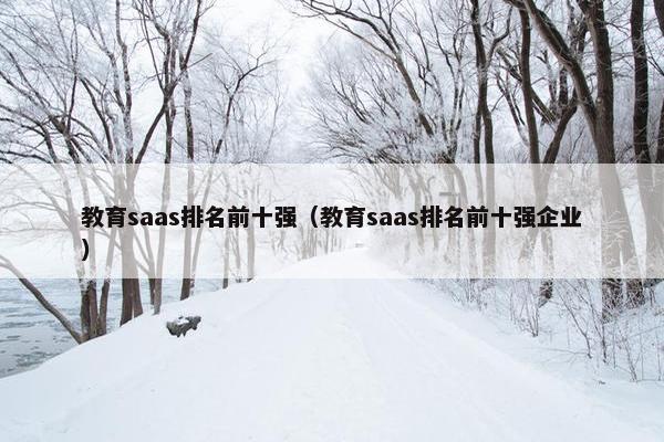 教育saas排名前十强（教育saas排名前十强企业）