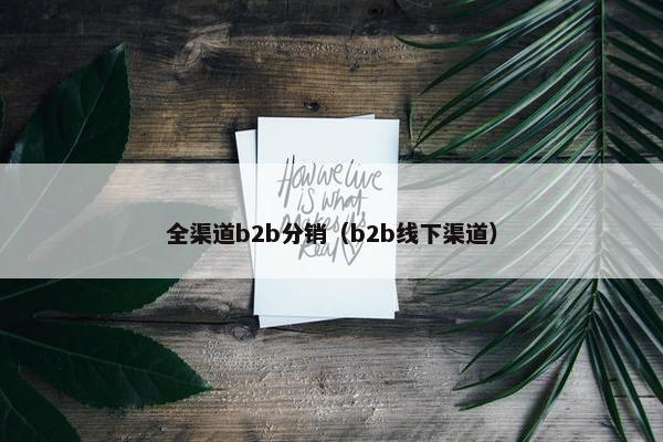 全渠道b2b分销（b2b线下渠道）