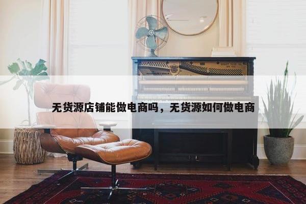 无货源店铺能做电商吗，无货源如何做电商