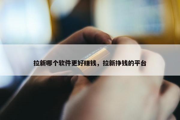 拉新哪个软件更好赚钱，拉新挣钱的平台