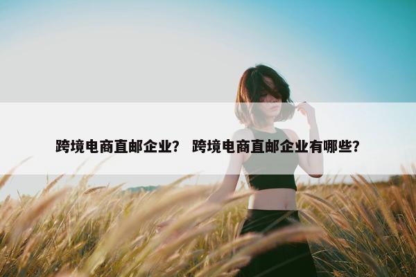跨境电商直邮企业？ 跨境电商直邮企业有哪些？