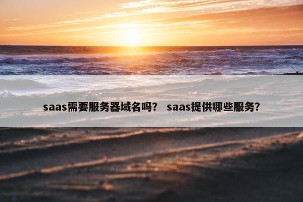 saas需要服务器域名吗？ saas提供哪些服务？