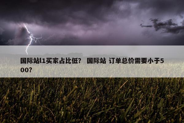 国际站l1买家占比低？ 国际站 订单总价需要小于500？