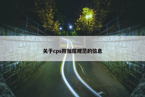 关于cps附加层规范的信息