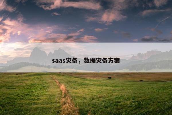 saas灾备，数据灾备方案