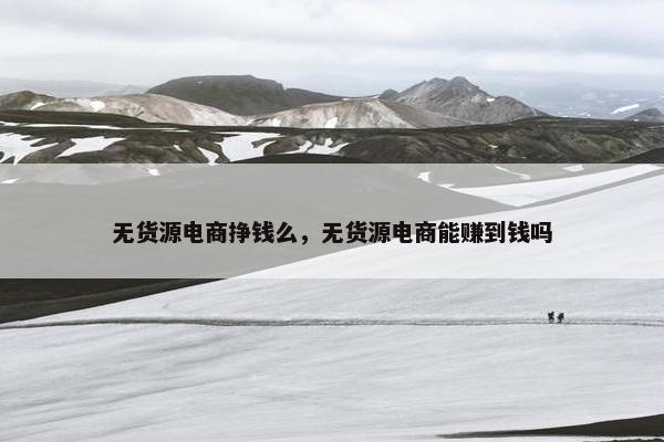 无货源电商挣钱么，无货源电商能赚到钱吗